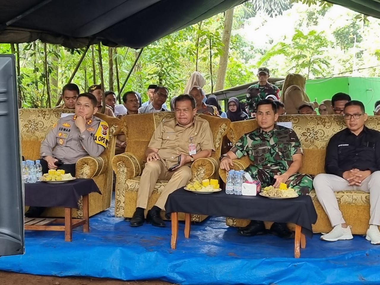 TNI AD Manunggal Air : Dandim 0619/PWK bersama jajaran Forkopimda Purwakarta hadiri peresmian 1.898 titik sumber mata air baru untuk warga Desa Wanawali