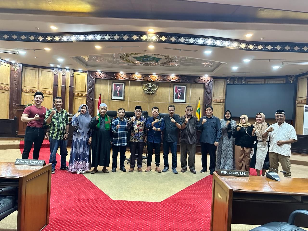 Suport : Ketua Komisi D DPRD Kabupaten Sidoarjo Abdillah Nasih, OKK Sidoarjo, Kabid Dinsos Kab. Sidoarjo, Kabid UMKM dan koperasi, Ketua panitia Go Grand Final Ayunda Goba, DPC PAMDI Sidoarjo (Doc//Azies_beritaformat.com)