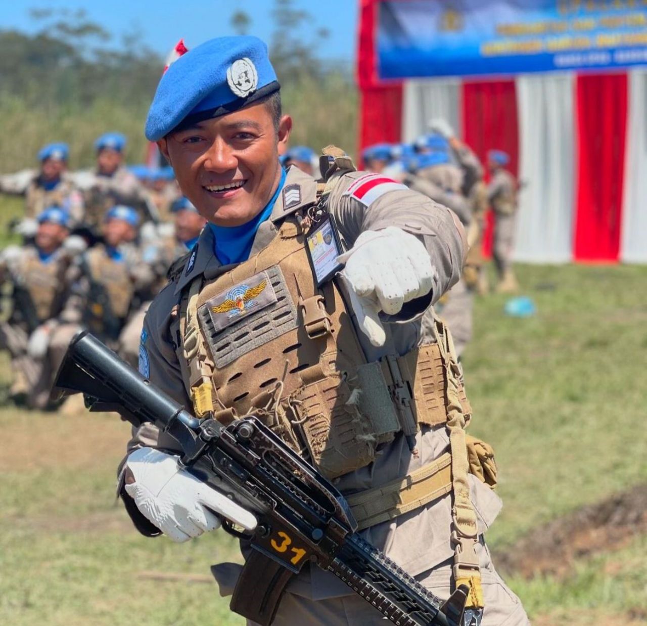 Foto Brigpol Dr. Endy Satya Rahmanto, S.H., S.Ak., S.M., S.Kom., S.A.P., M.A.P., M.H., M.M., M.Kn., yang lolos menjadi pasukan perdamaian PBB (foto : redaksi_beritaformat.com)