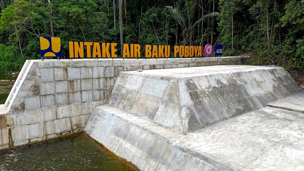 Salah satu proyek pekerjaan Intake Air Baku Poboya yang di kerjakan PT. Minarta Dutahutama yang sudah mencapai progres 100% (foto : ono_beritaformat.com)