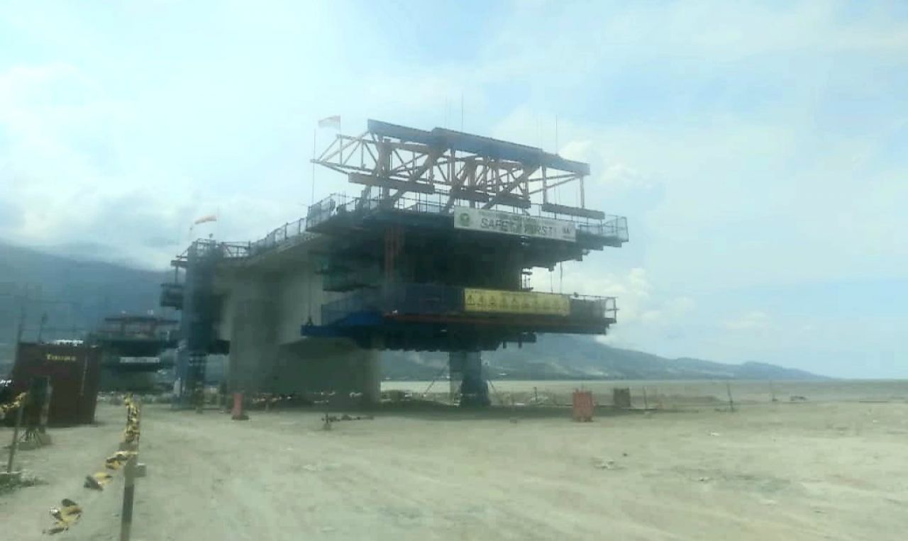 On progres pembangunan Jembatan IV Kota Palu capai 71% (foto : ono_beritaformat.com)