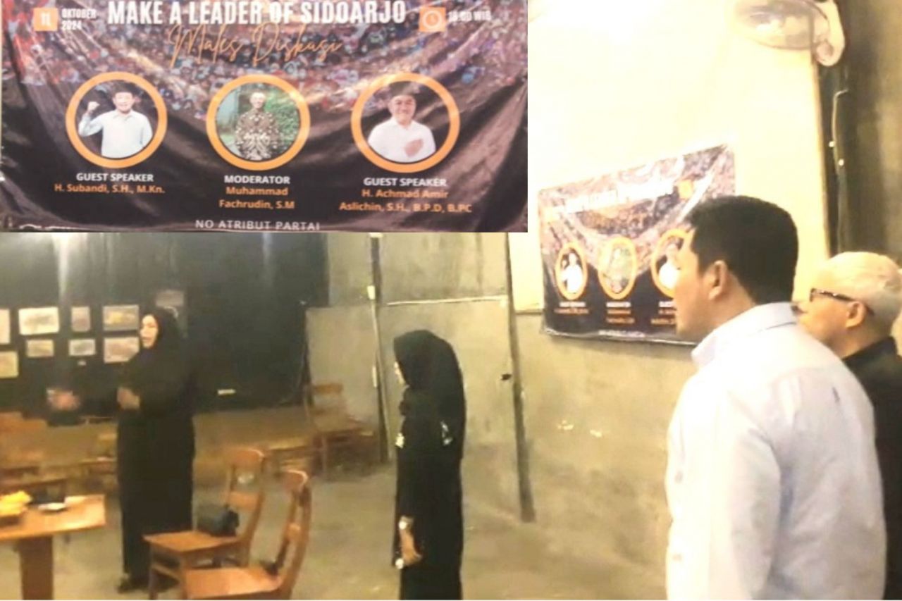 H. Subandi Calon Bupati Sidoarjo saat menghadiri diskusi dengan pemuda dan tokoh masyarakat (foto : huri_beritaformat.com)