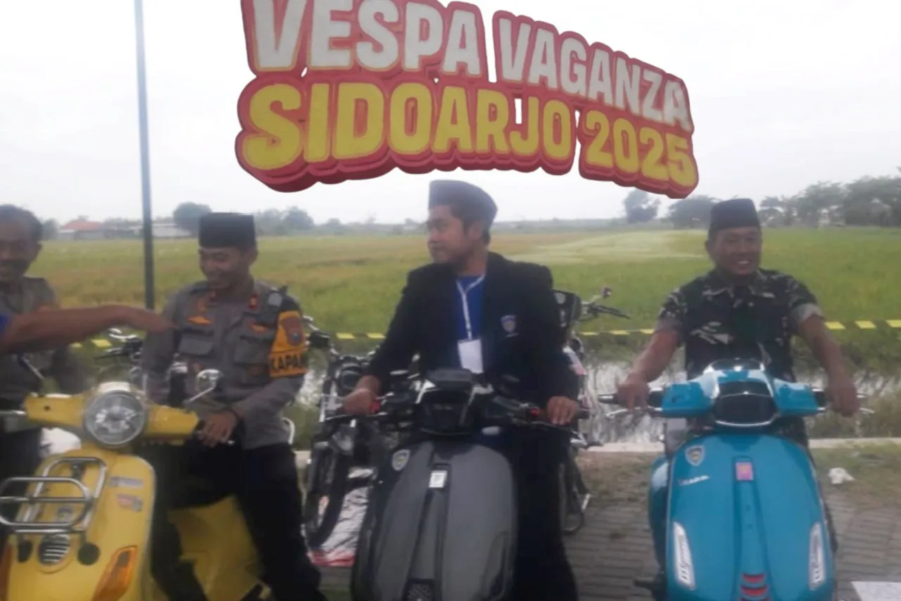 Ratusan Penggemar Vespa Berkumpul di Sidoarjo, Bupati: "Akan Buat Komunitas Vespa Club Sidoarjo"