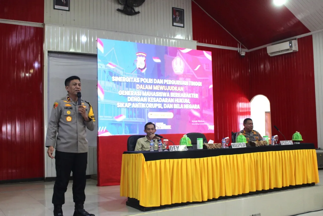 Wakapolda Sulteng Berbagi Pengetahuan dengan Mahasiswa Untad, Tekankan Pentingnya Karakter dan Anti Korupsi