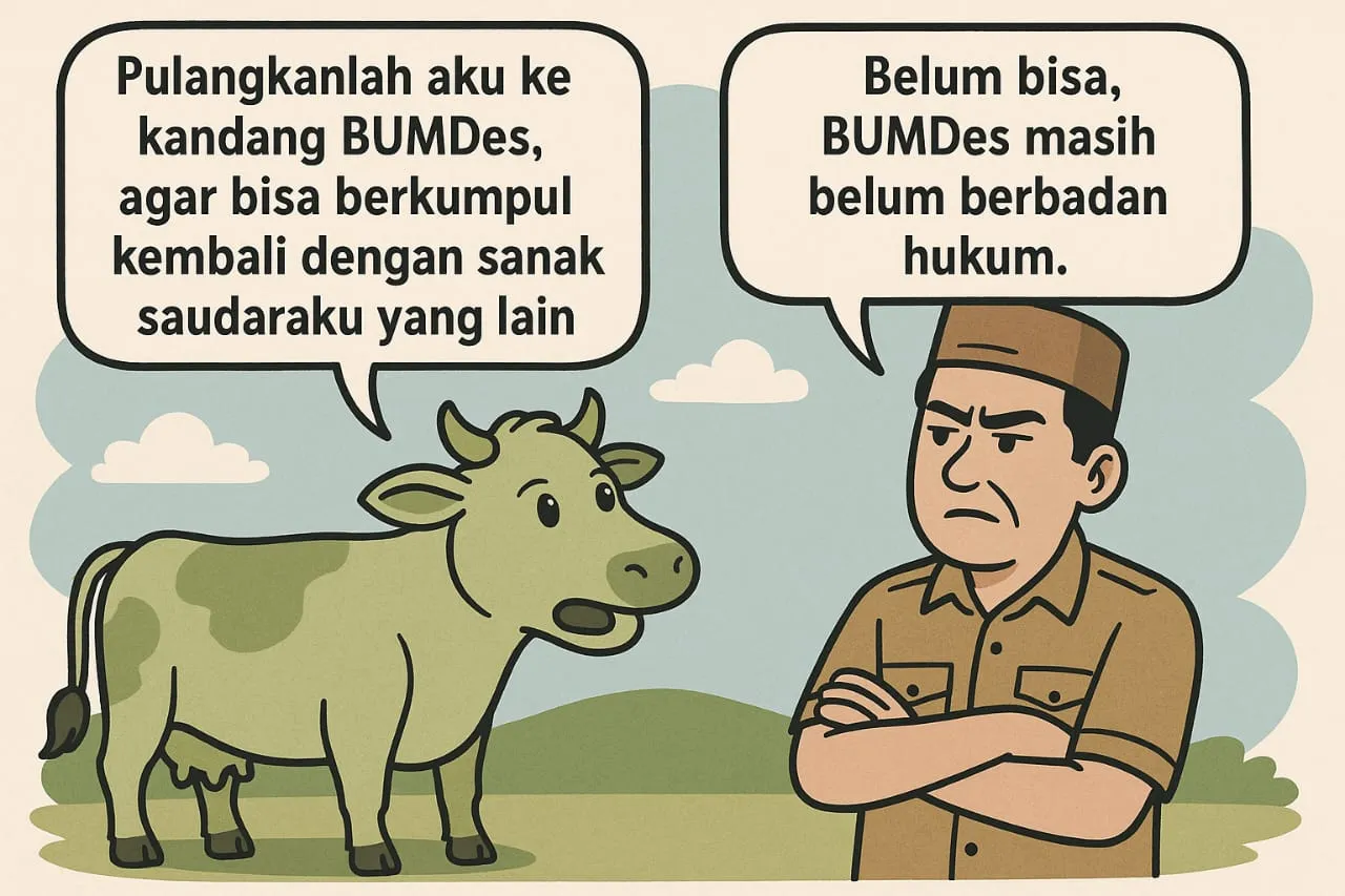Dana BUMDes 300 Juta Tak Jelas, Sapi Masih di Tangan Kades