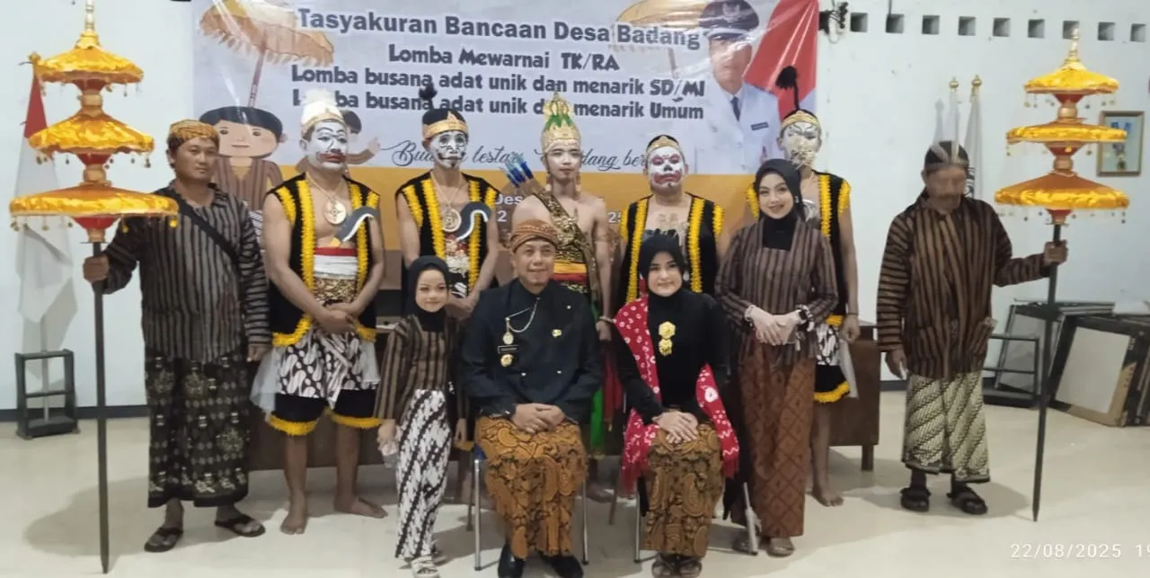 Meriah, Kirab Tumpeng Ke-4 Desa Badang Warnai HUT RI ke-80