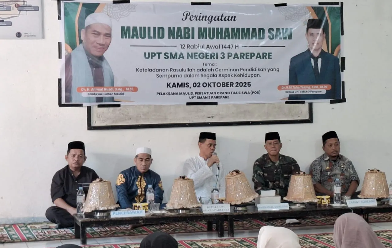 Meriah, Maulid Nabi di SMAN 3 Parepare Diprakarsai Orang Tua Murid