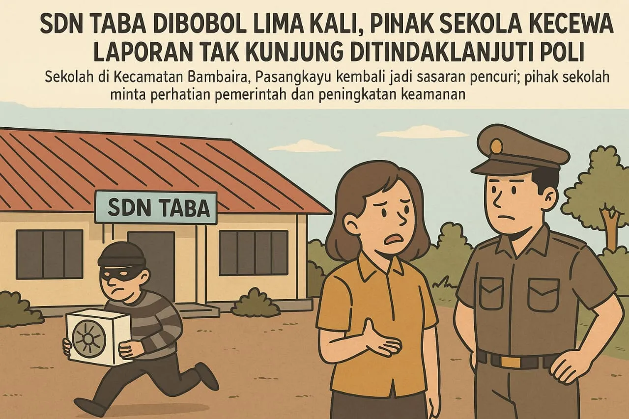 SDN Taba Dibobol Lima Kali, Pihak Sekolah Kecewa Laporan Tak Kunjung Ditindaklanjuti Polisi