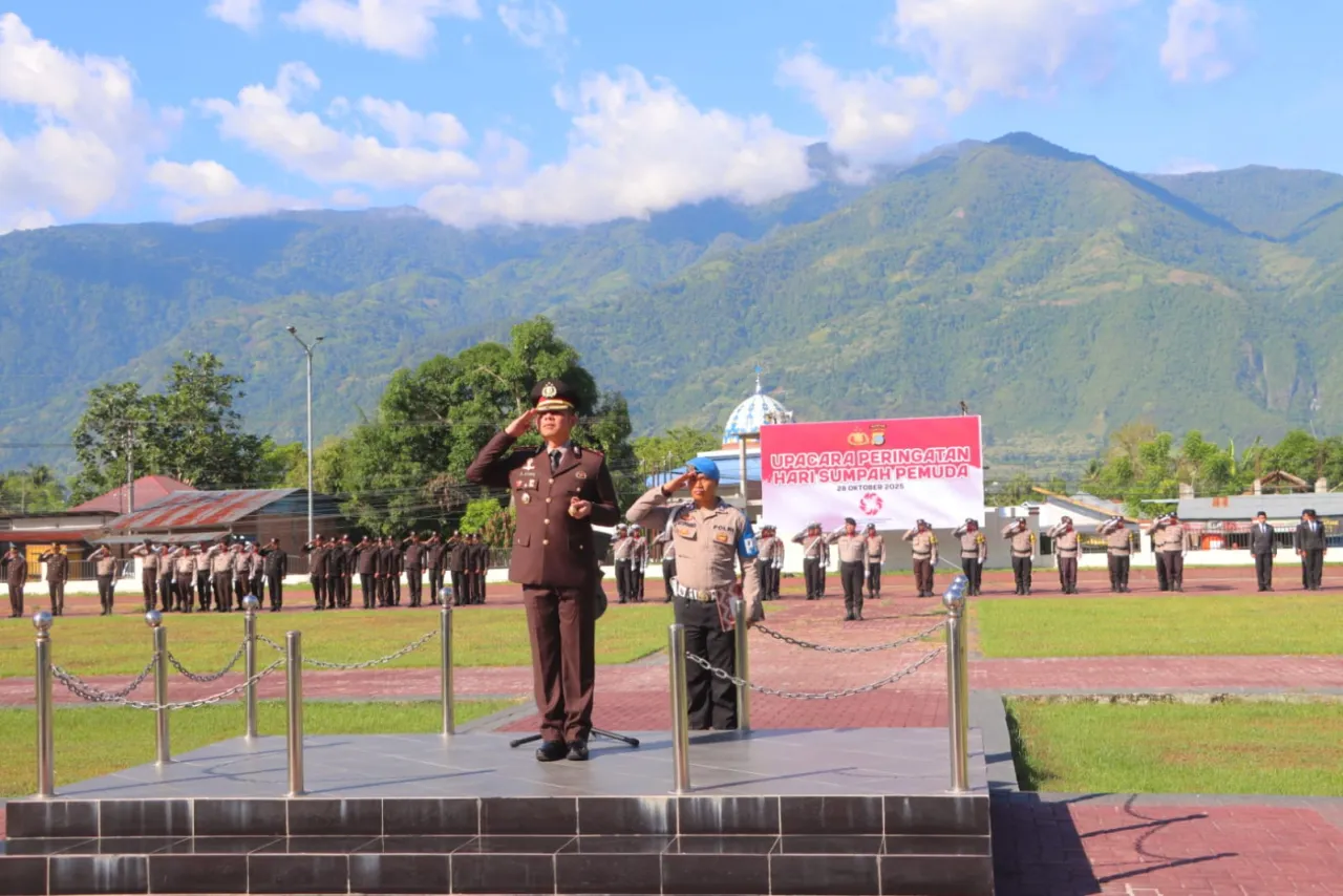 Polres Sigi Gelar Upacara Sumpah Pemuda ke-97