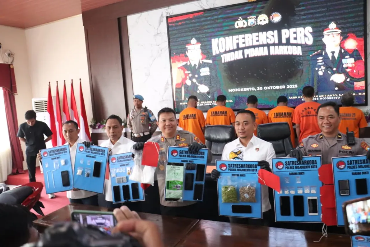 Polres Mojokerto Kota Gulung 31 Pengedar Narkoba