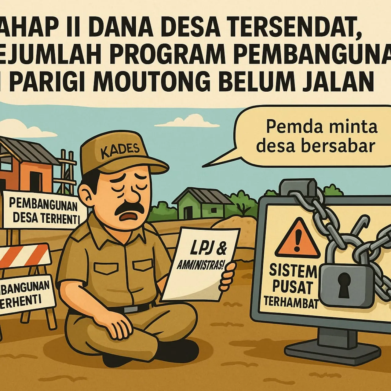 Tahap II Dana Desa Tersendat, Sejumlah Program Pembangunan di Parigi Moutong Belum Jalan
