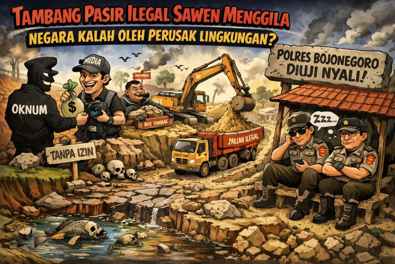 Tambang Pasir Ilegal Sawen Menggila, Negara Kalah oleh Perusak Lingkungan?