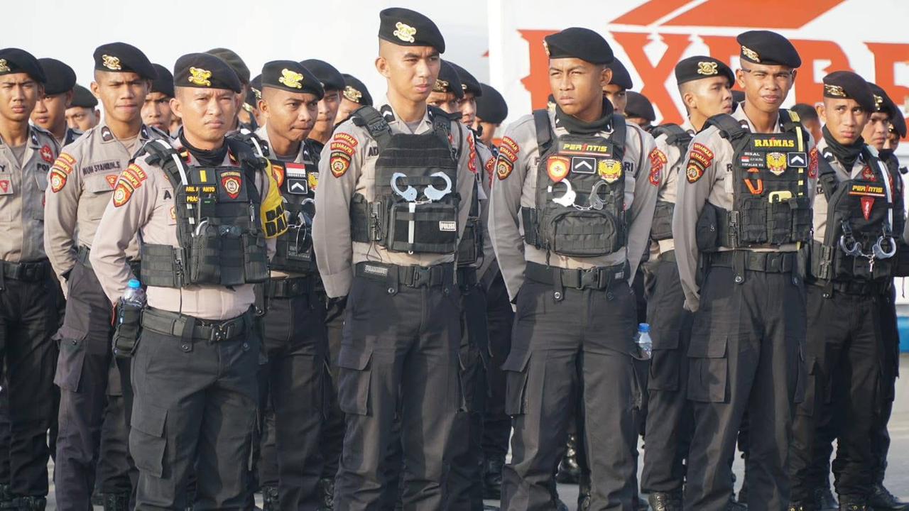 Apel kesiapan pengamanan pasca putusan sidang PHPU digelar di Mapolres Buton Tengah (foto : humastesbuteng/salahudin)