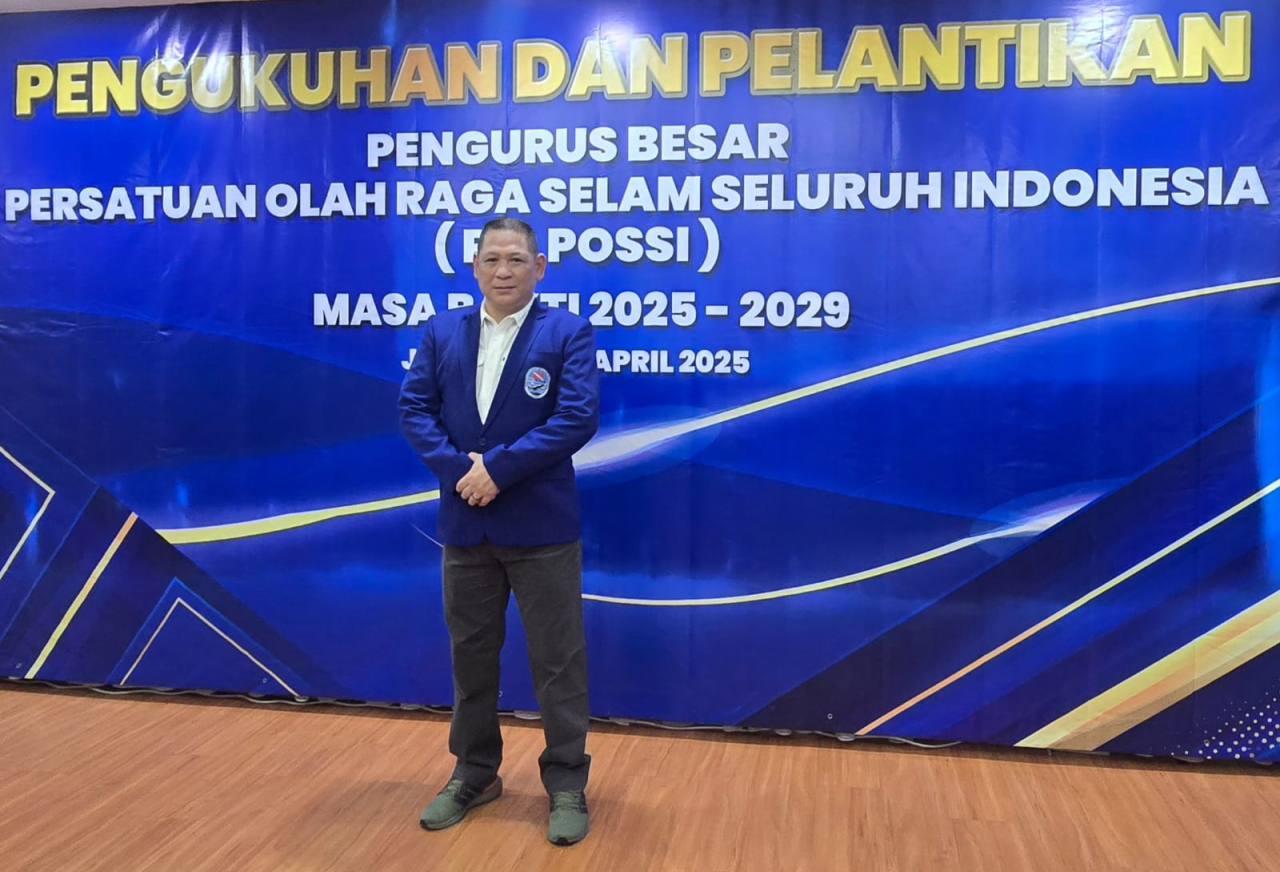 dr. Judi Dermawan, M.M.Kes usai dikukuhkan sebagai Ketua Komisi Medis Pengurus Besar Persatuan Olahraga Selam Seluruh Indonesia (PB.POSSI) foto : asri_beritaformat.com