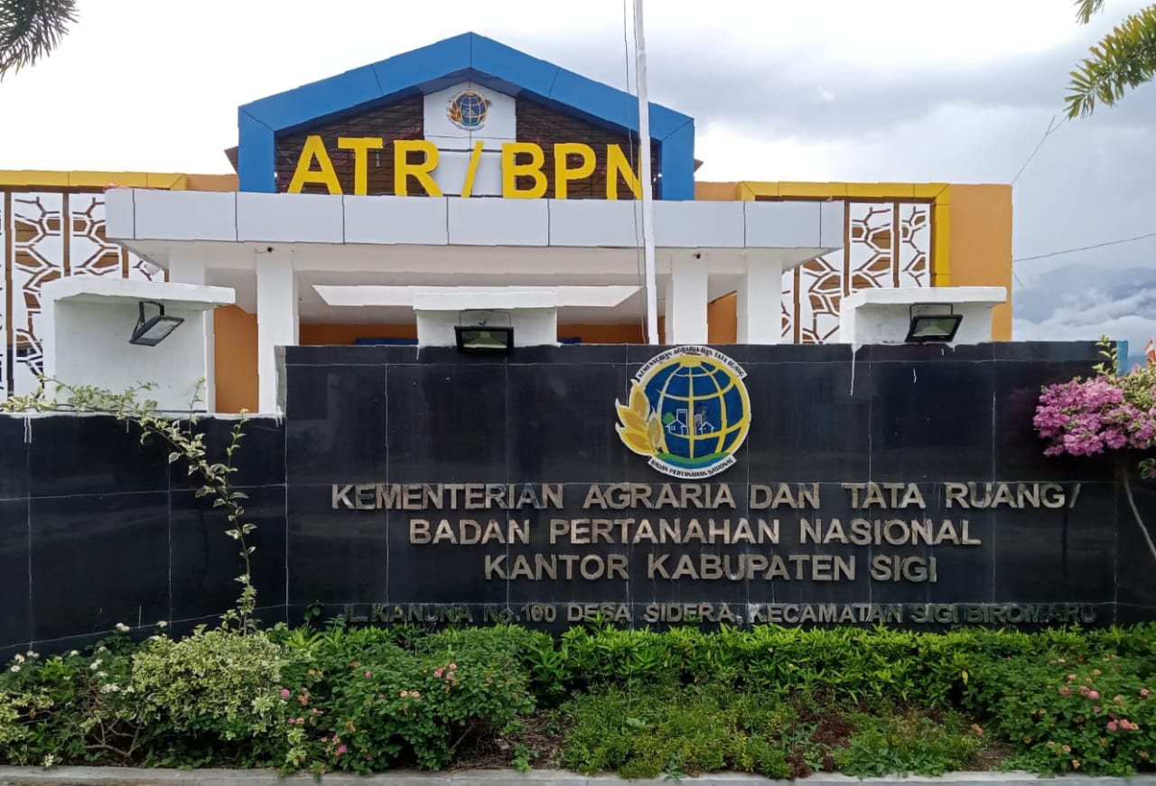 Kantor pertanahan Kabupaten Sigi (foto : agus/asri_beritaformat.com)