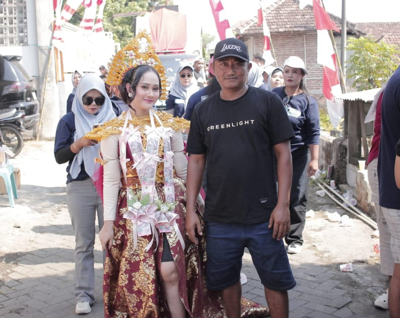 Salah satu peserta karnaval Desa Wotanmaa Jeding, Kecamatan Ngoro (foto : sumolewo_beritaformat.com)