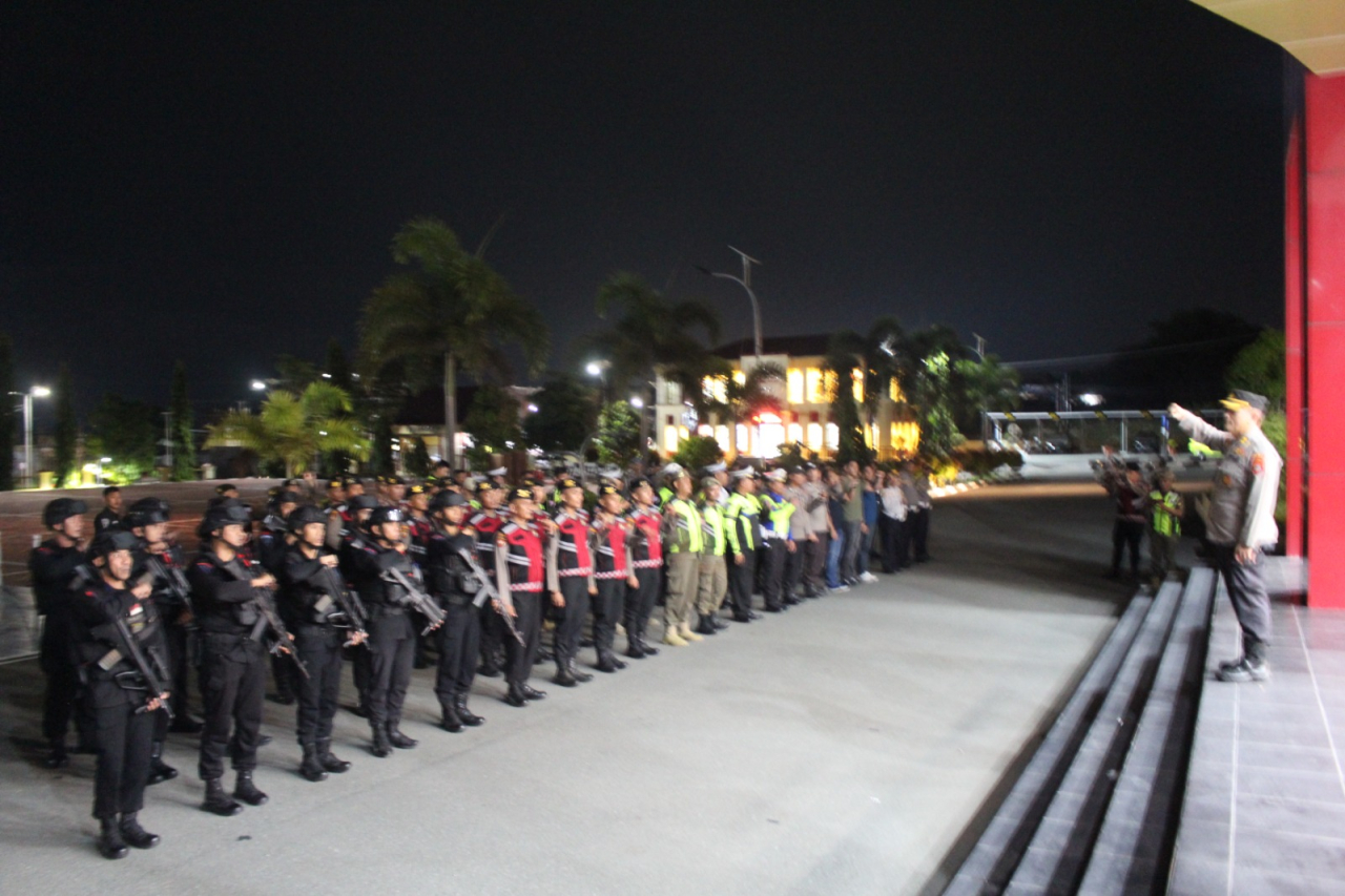 Apel kesiapan anggota sebelum melakukan patroli kamtibmas (foto : asri_beritaformat.com)