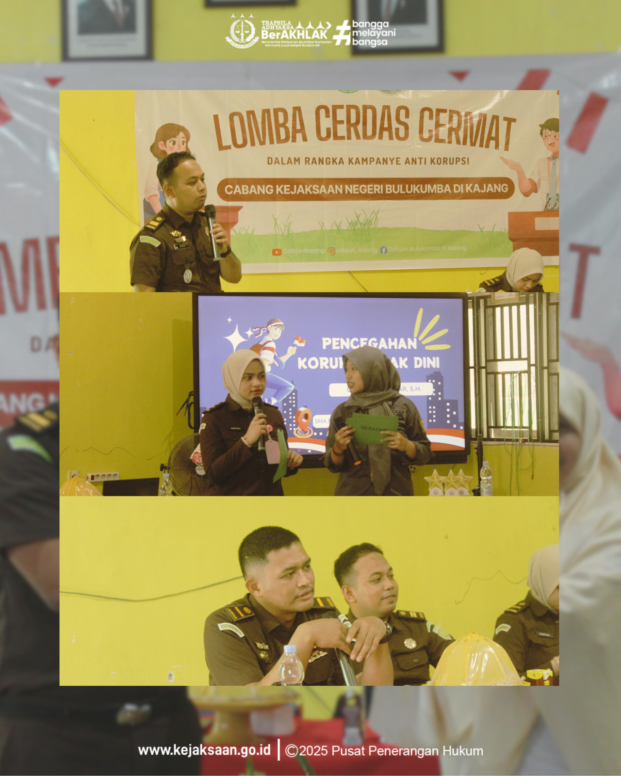 Kacabjari Kajang, Fauzipaksi, melalui Kasubsi Intelijen Nur Ibnu Hajar, menjelaskan, kegiatan ini merupakan sarana edukasi bagi pelajar untuk mengenal nilai-nilai kejujuran, integritas, dan semangat antikorupsi sejak dini (foto : asri_beritaformat)