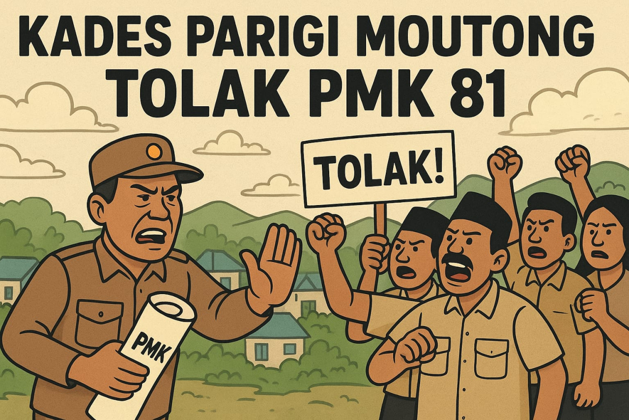 Gambar ilustrasi penolakan Kades se-Parigimoutong yang menolak PMK 81 (redaksi beritaformat)
