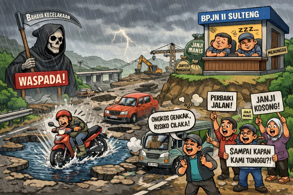 Jalan Toboli–Tinombo Rusak, Nyawa Pengguna Jalan Dipertaruhkan