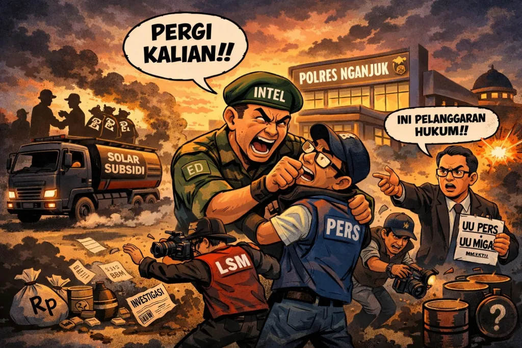 Viral! Wartawan Diduga Diserang Oknum Intel TNI Saat Ungkap Dugaan Mafia Solar di Nganjuk