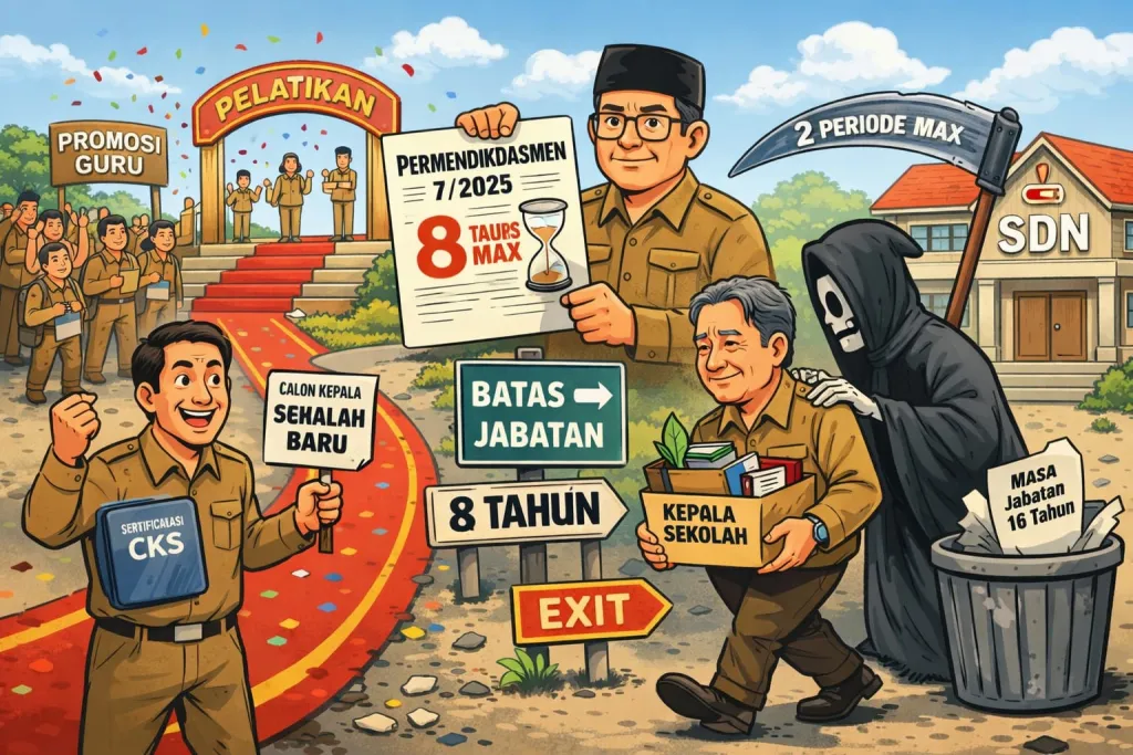 Permendikdasmen 7/2025 Berlaku, Masa Jabatan Kepala Sekolah Dibatasi 8 Tahun