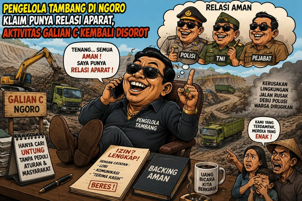 Pengelola Tambang di Ngoro Klaim Punya Relasi Aparat, Aktivitas Galian C Kembali Disorot