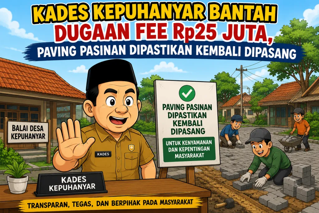 Kades Kepuhanyar Bantah Dugaan Fee Rp25 Juta, Paving Pasinan Dipastikan Kembali Dipasang