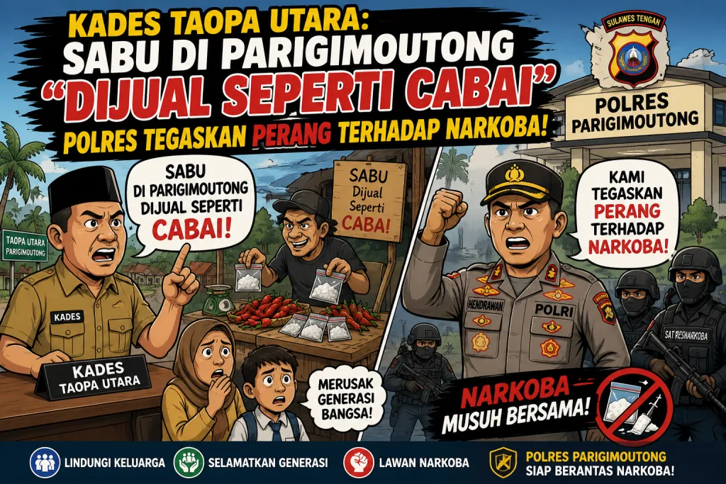 Kades Taopa Utara: Sabu di Parigimoutong "Dijual Seperti Cabai", Polres Tegaskan Perang terhadap Narkoba!