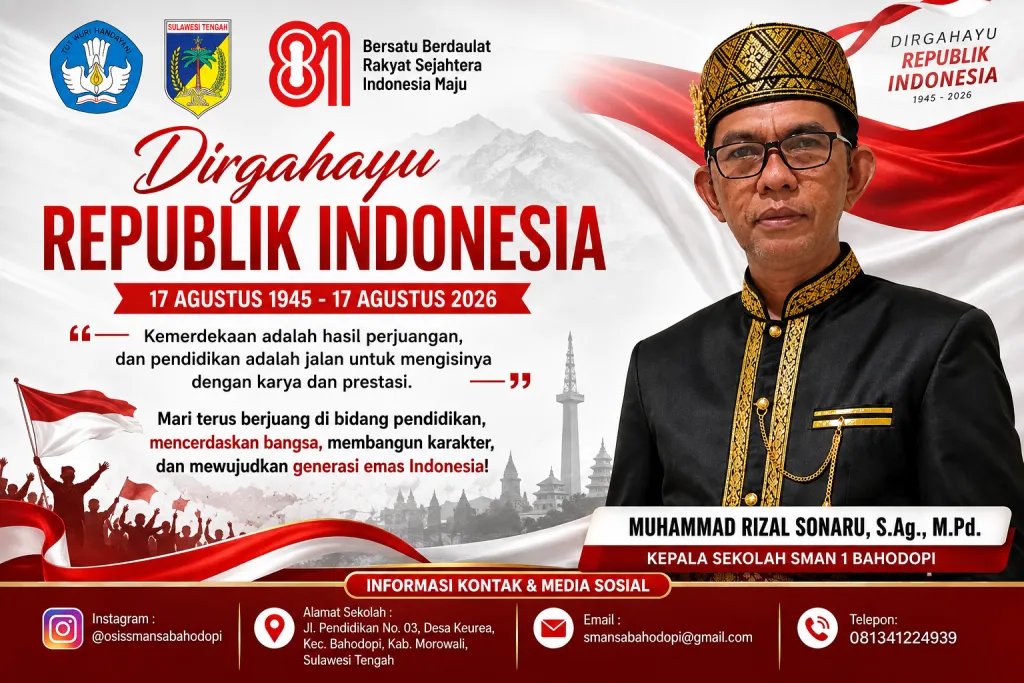 Semangat Kemerdekaan, SMAN 1 Bahodopi Siapkan Generasi Berkarakter dan Berprestasi