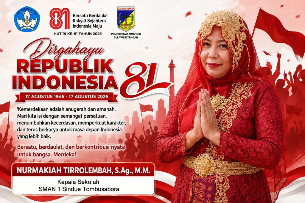 SMAN 1 Sindue Tombusabora: Merdeka untuk Belajar, Berkarya dan Mengabdi