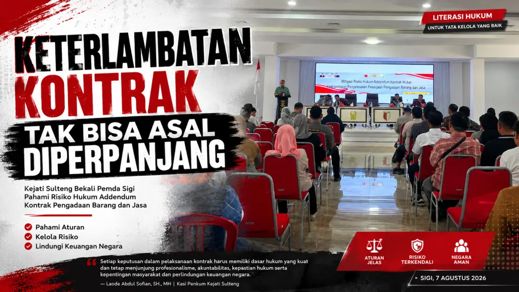 Kejati Sulteng Bekali Pemda Sigi Mitigasi Risiko Hukum Addendum Kontrak