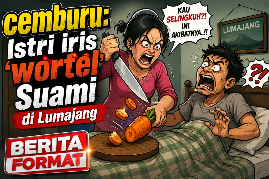 Cemburu Membara, Istri Iris "Wortel" Suami di Lumajang
