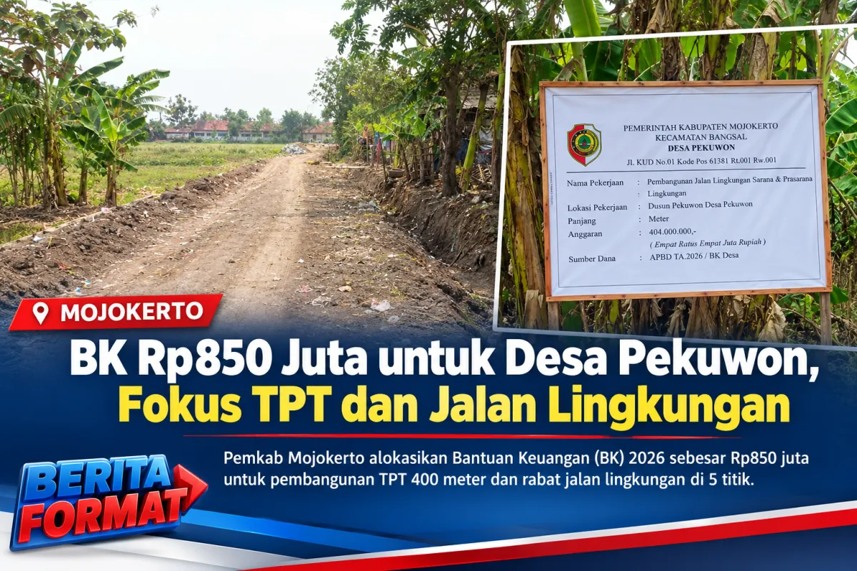BK Rp850 Juta untuk Desa Pekuwon, Fokus TPT dan Jalan Lingkungan