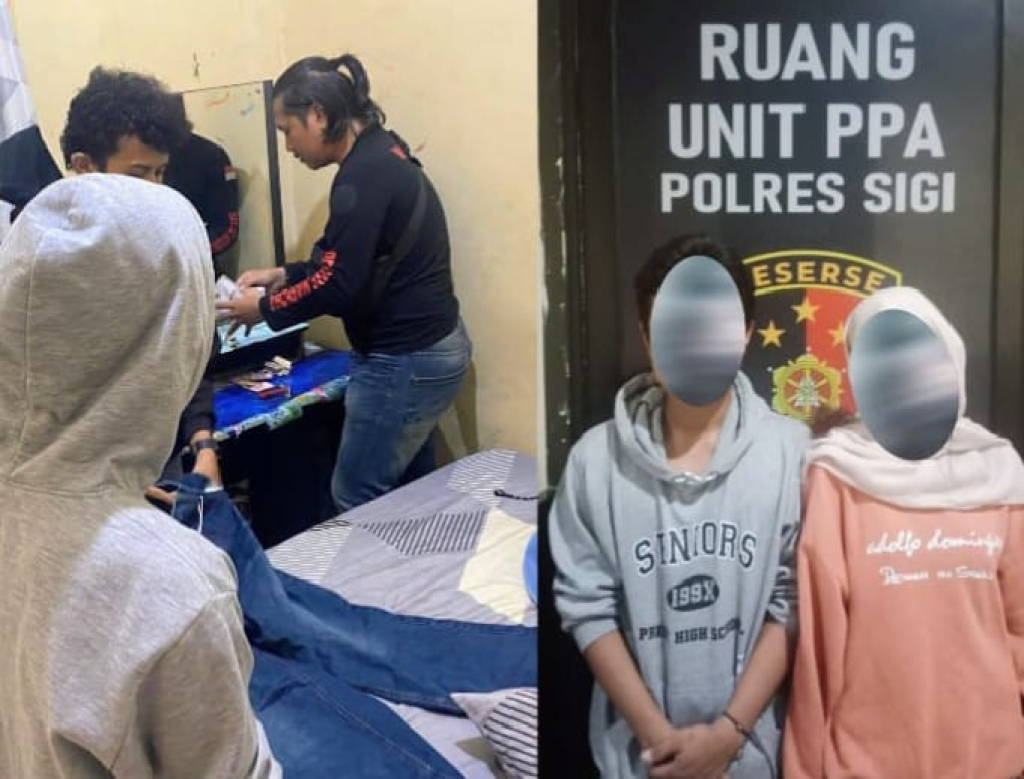 Tersangka pengedar sabu yang berhasil diamankan oleh petugas Operasi Pekat I Tinombala Polres Sigi (foto ; Anjasman_beritaformat)