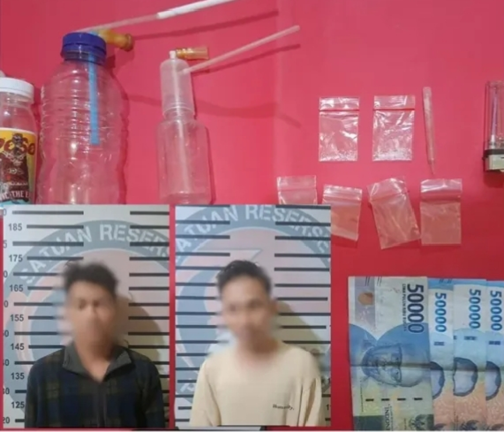 Dokumentasi barang bukti dan tersangka yang berhasil diamankan Satresnarkoba Polres Poso (foto : saiful_beritaformat)