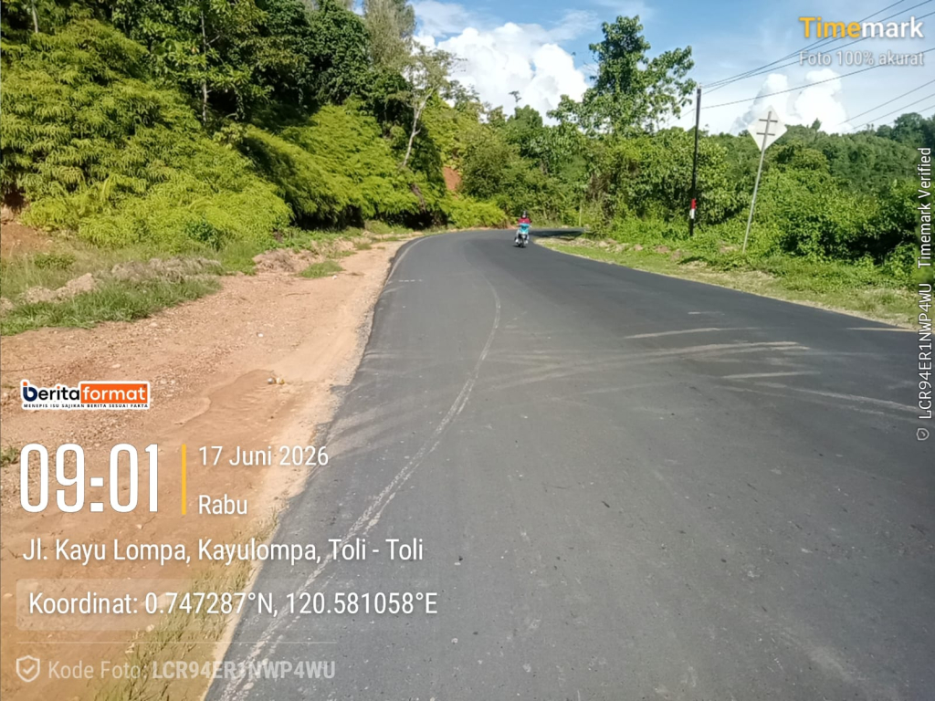 Progres pengerjaan preservasi jalan nasional oleh PPK 1.3 BPJN Sulteng (foto : Agus_beritaformat)