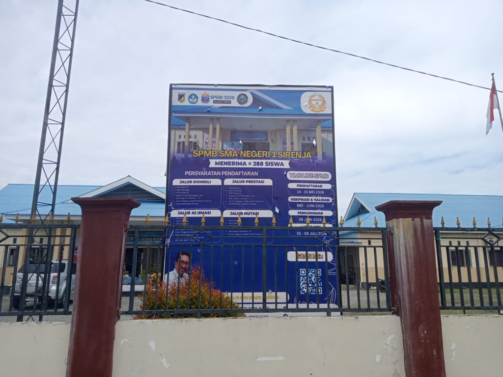 Informasi pengumuman SPMB SMAN 1 Sirenja (foto : agus_beritaformat)