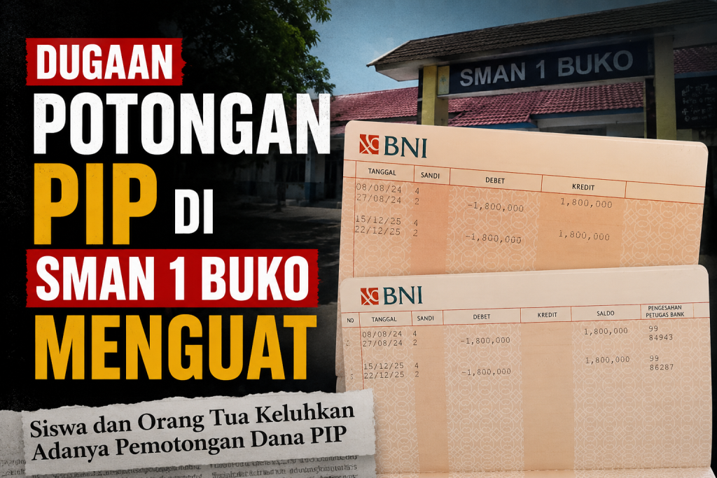 Rekening bukti penerimaan PIP siswa-siswi SMAN 1 Buko pada tahun 2024 dan tahun 2025 (foto : Agus_beritaformat)