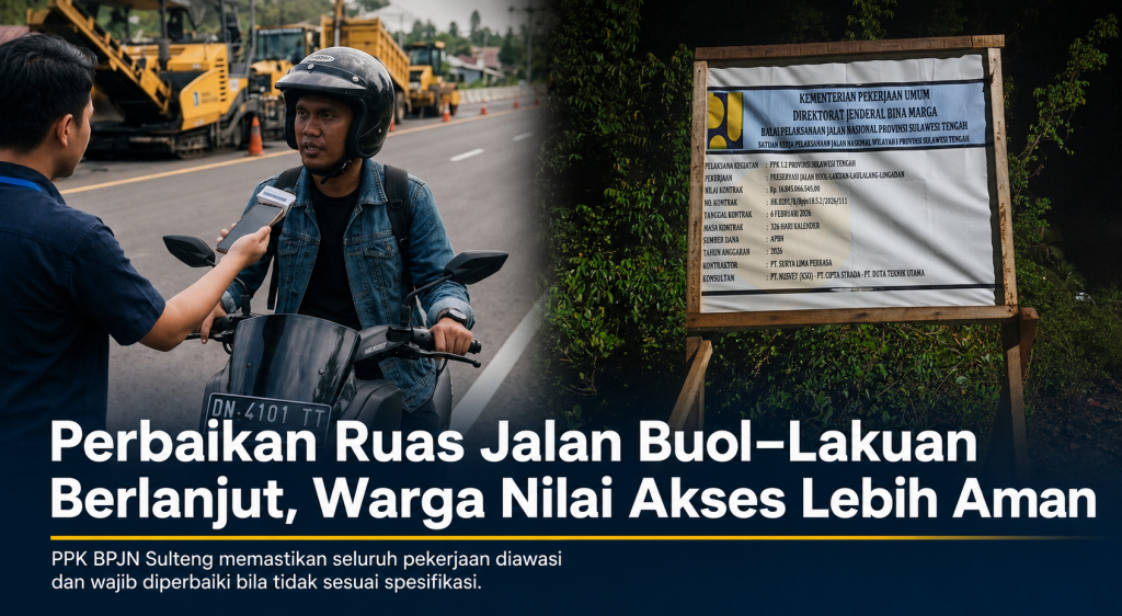 Salah satu pengguna jalan yang setiap hari menggunakan akses Ruas Buol-Lakuan (foto : Agus_beritaformat)