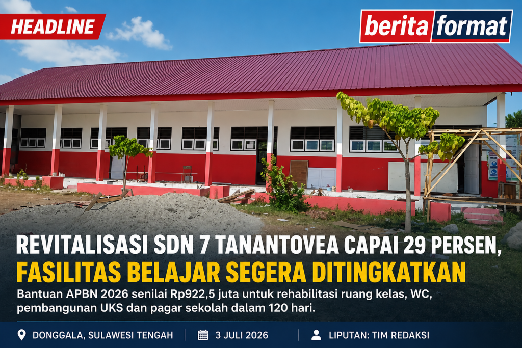 Progres revitalisasi SDN 7 Tanantovea (foto : Agus_beritaformat)
