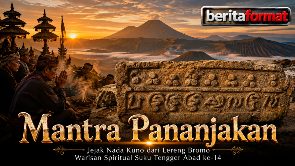Prasasti Batu Candi Sanggar Pananjakan (foto : yudha_beritaformat)