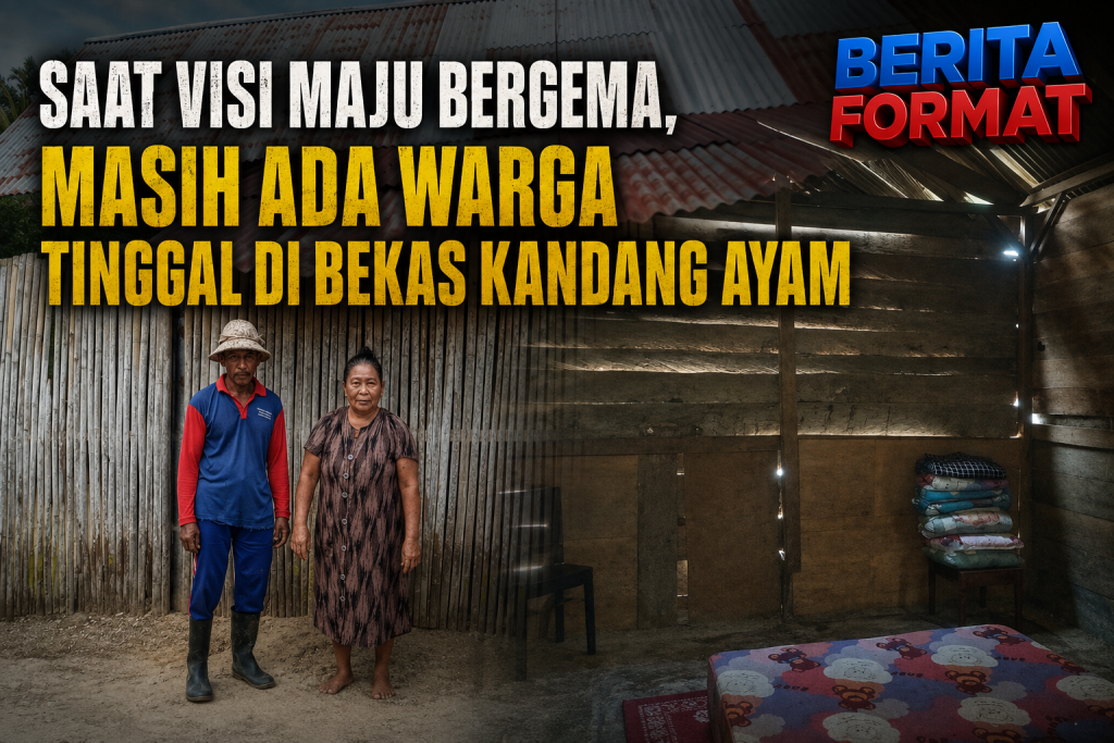 Potret : Hidup belasan tahun di bekas kandang ayam tanpa bantuan pemerintah (foto : heri_beritaformat)