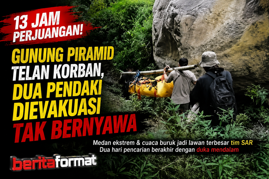 Proses evaluasi 2 pendaki yang ditemukan meninggal di gunung piramid Bondowoso (foto : rully_beritaformat)