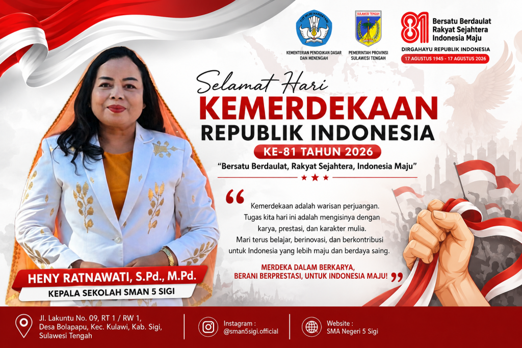 Kepala Sekolah SMAN 5 Sigi, Heny Ratnawati, S.Pd., M.Pd. (foto : agus_beritaformat)