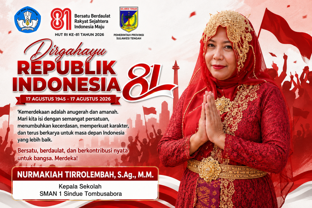 Kepala Sekolah SMAN 1 Sindue Tombusabora, Nurmakiah Tirrolembah, S.Pd., M.M. (redaksi)