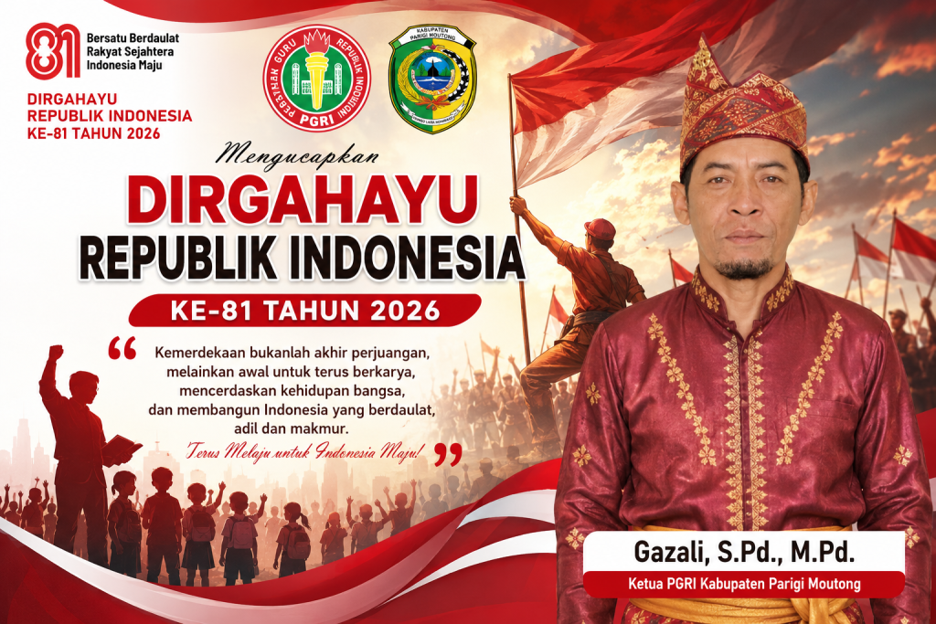 Ketua PGRI Kab. Parigi Moutong, Gazali, S.Pd., M.Pd. (foto : agus_beritaformat)