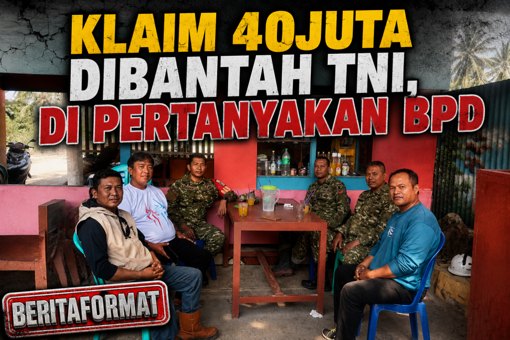 Perwakilan Kodim, Koramil, Babinsa dan Pengawas Kopdes saat memberikan klarifikasi kepada awak media (foto : asri_beritaformat)