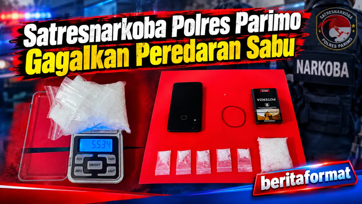 Barang bukti yang berhasil diamankan petugas dari tangan A alias P (foto : asri_beritaformat)